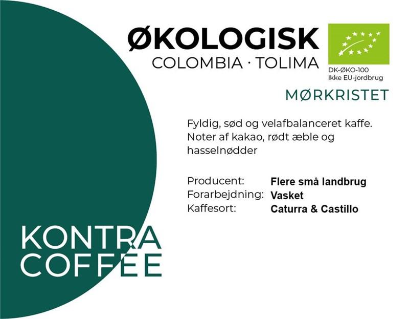 Økologisk Mørkristet Colombia Tolima 